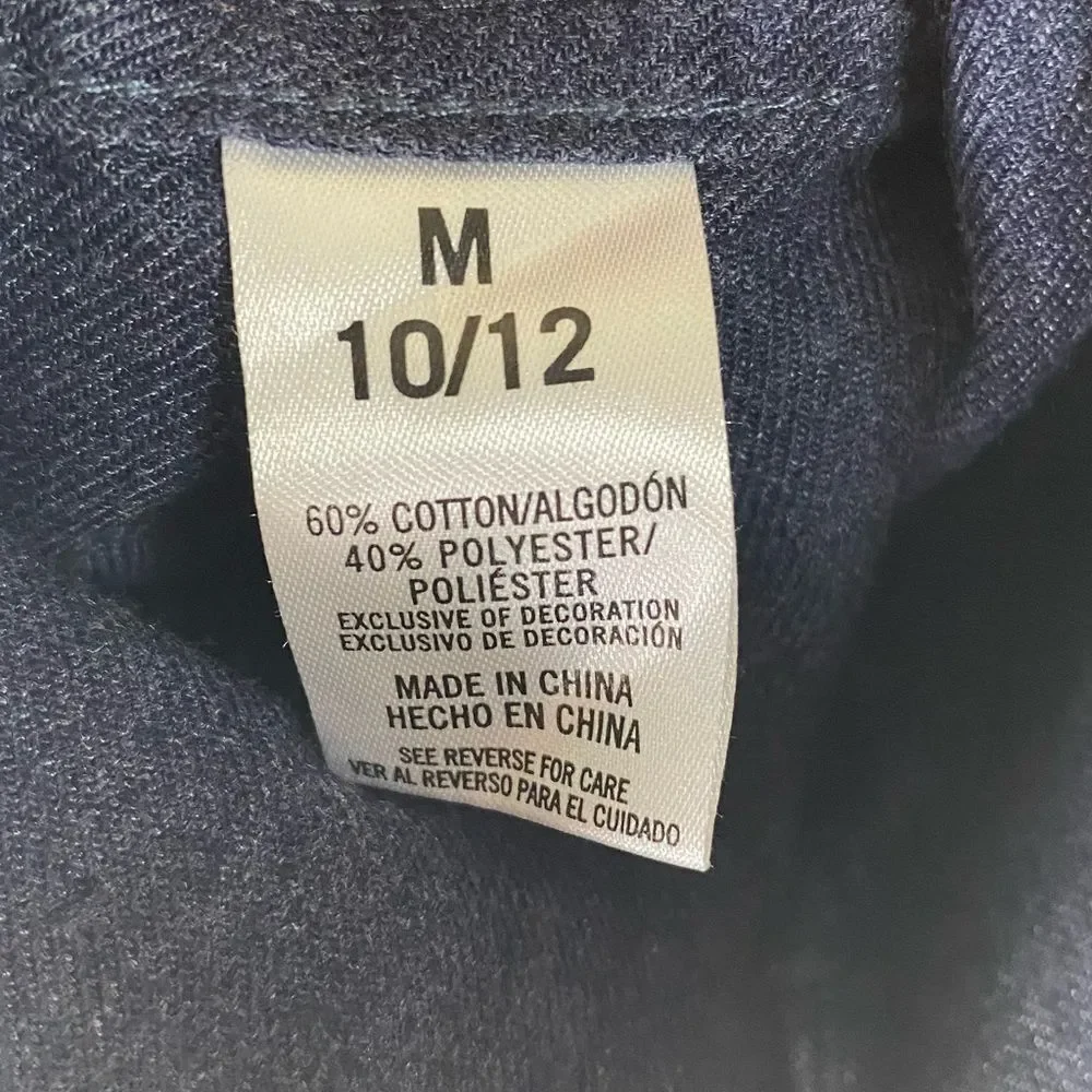 Nautica Shirt Boys Blue Chambray Denim Soft Button Down M 10/12 Preppy